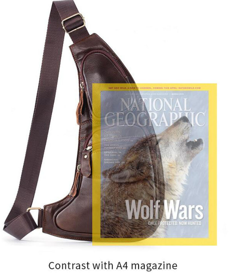 Bolsa Transversal Masculina em Couro Genuíno - Elegancy Premium image