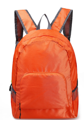 Simple Foldable Backpack Color Orange