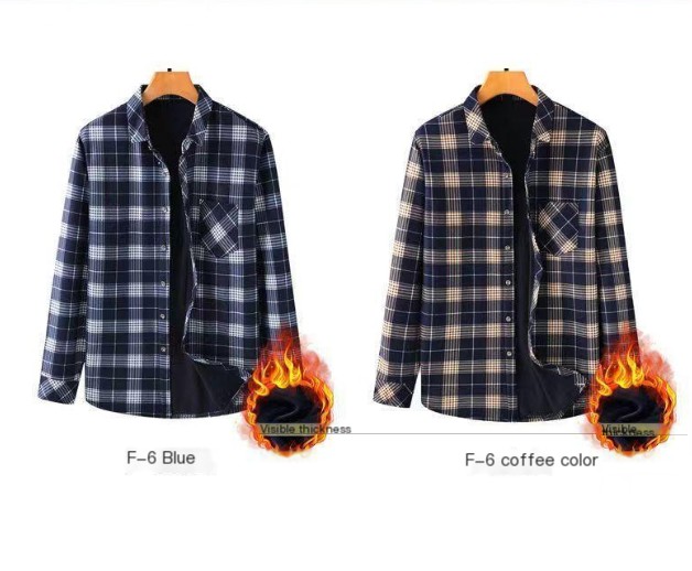 Men's Plaid Winter Jacket with Fleece Lining