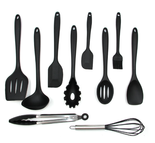 Silicone Kitchen Utensils Black