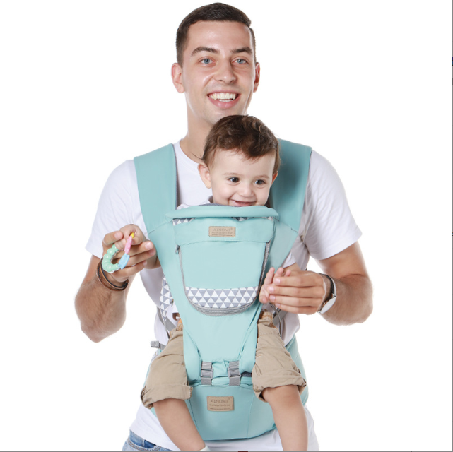 LazyChild Baby Carrier Baby Kangaroo Child Ergonomic Hip Seat Tool Baby Holder Sling Wrap Backpacks Baby Travel Activity Gear&&Dark Khaki image