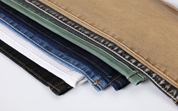 Pantalon Long Droit Blanc Effiloché avec Trous et Coutures à la Main pour Hommes 5