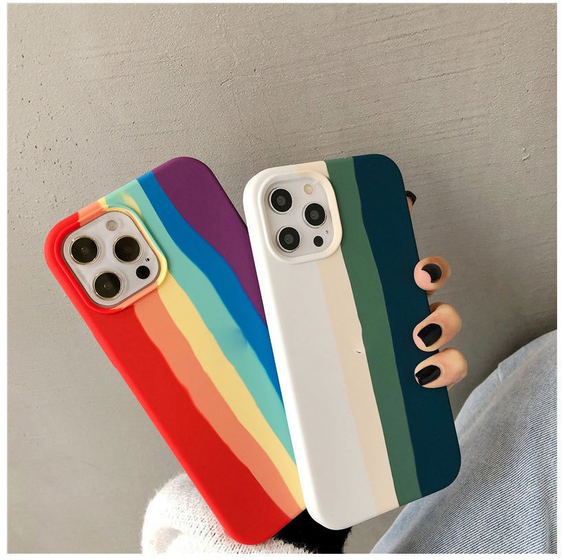 Creative Rainbow Liquid Silicone Phone Case
