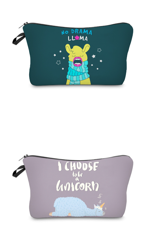 3D Llama Cosmetic Bag 8