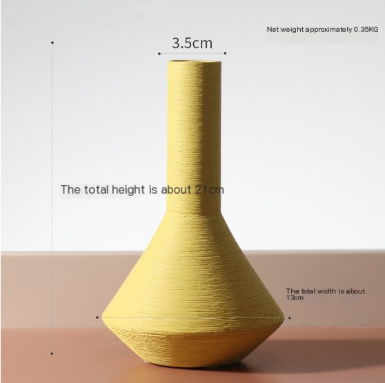 Nordic Style Ceramic Vase Yellow