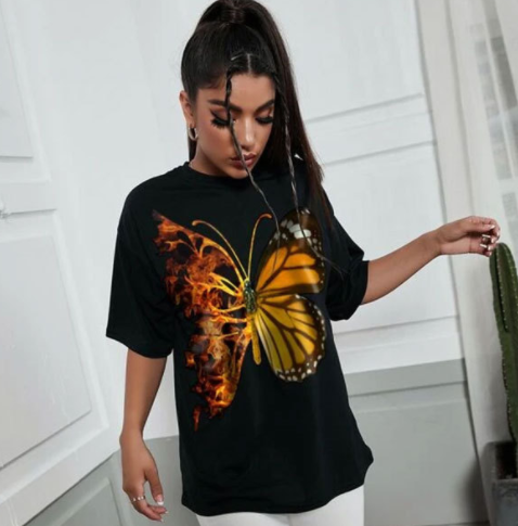 Butterfly Print T-shirt