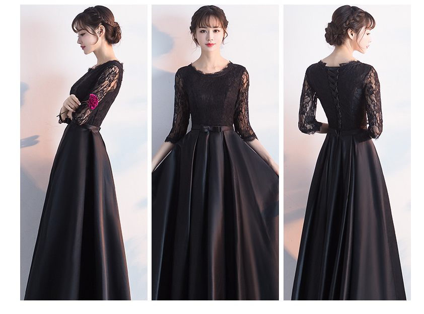 Patchwork Satin Dress Image 2