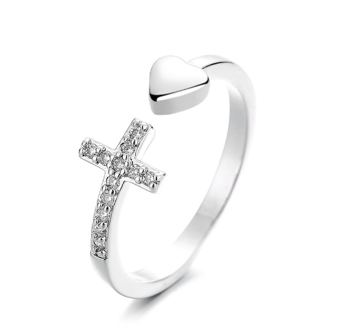 BAGUE CROIX LOURDES - Silvery