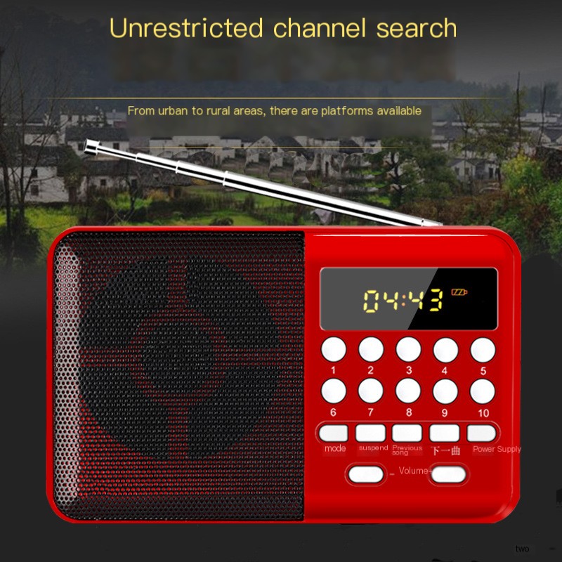 Portable FM Radio Side View