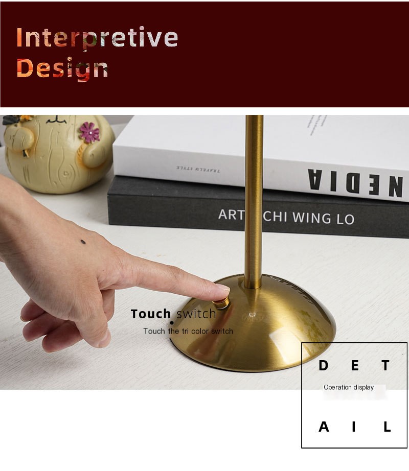 Bedside lamp in the bedroom