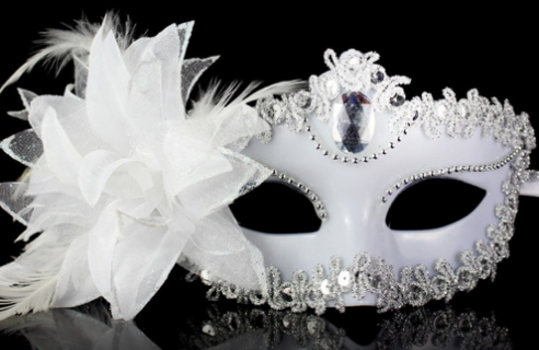 Color Variations of Ostrich Feather Mask