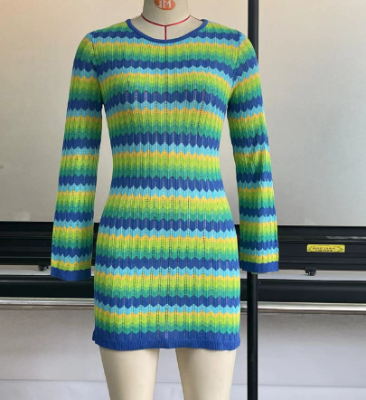 Madamy Priscila Dress - Stripes Detail