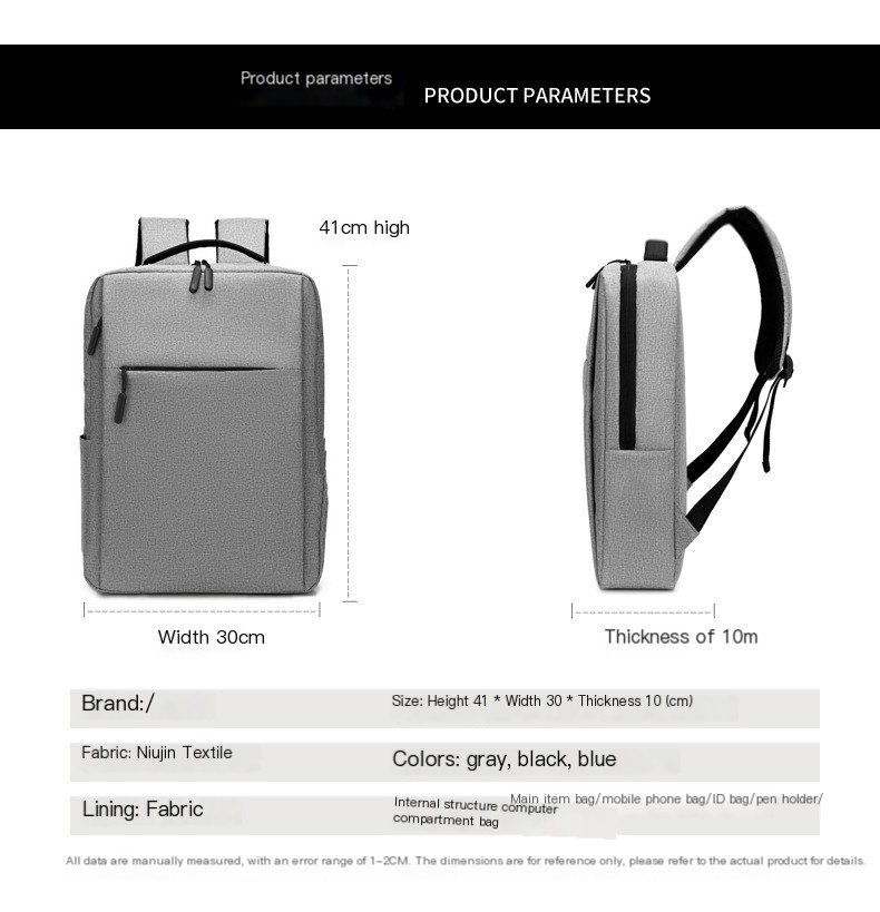 Men's Computer Backpack - Black