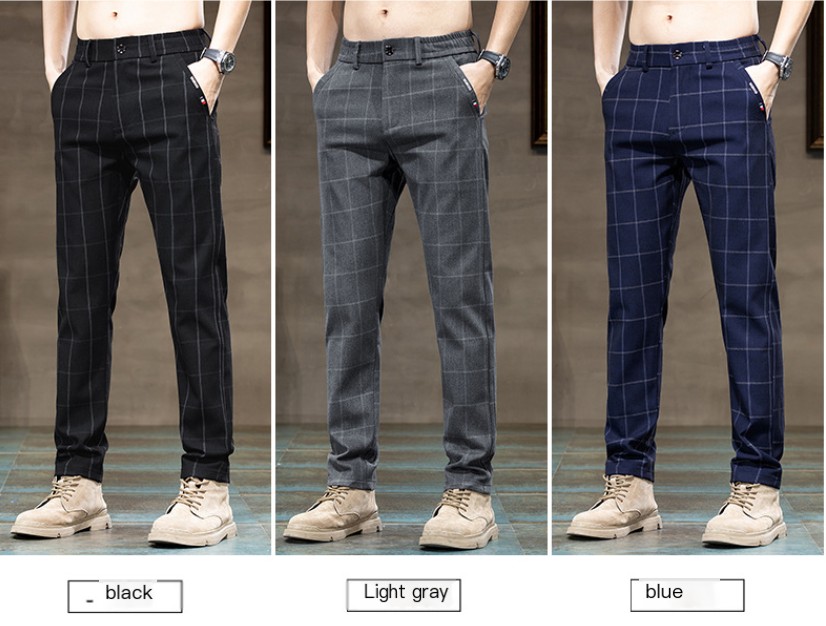 Fiorinni Men's Plaid Dress Pants