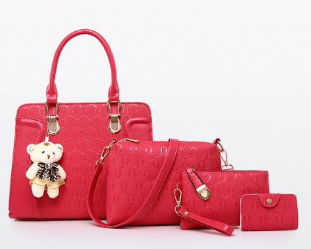 Women's Solid Color Bag Set Image 4