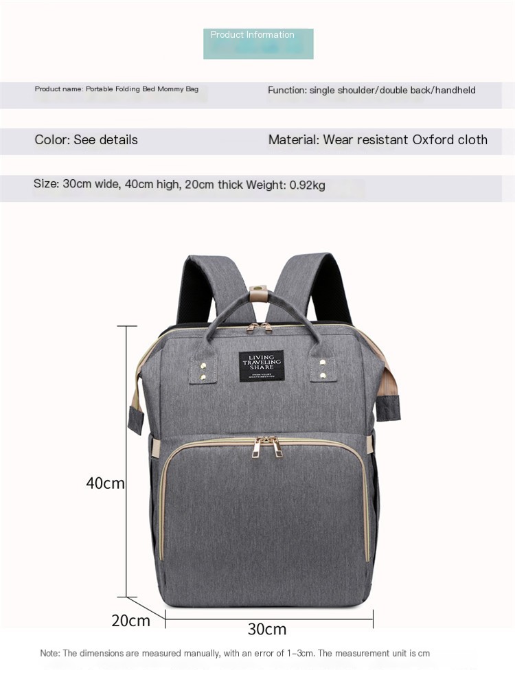 Portable Folding Baby Bed Diaper Bag