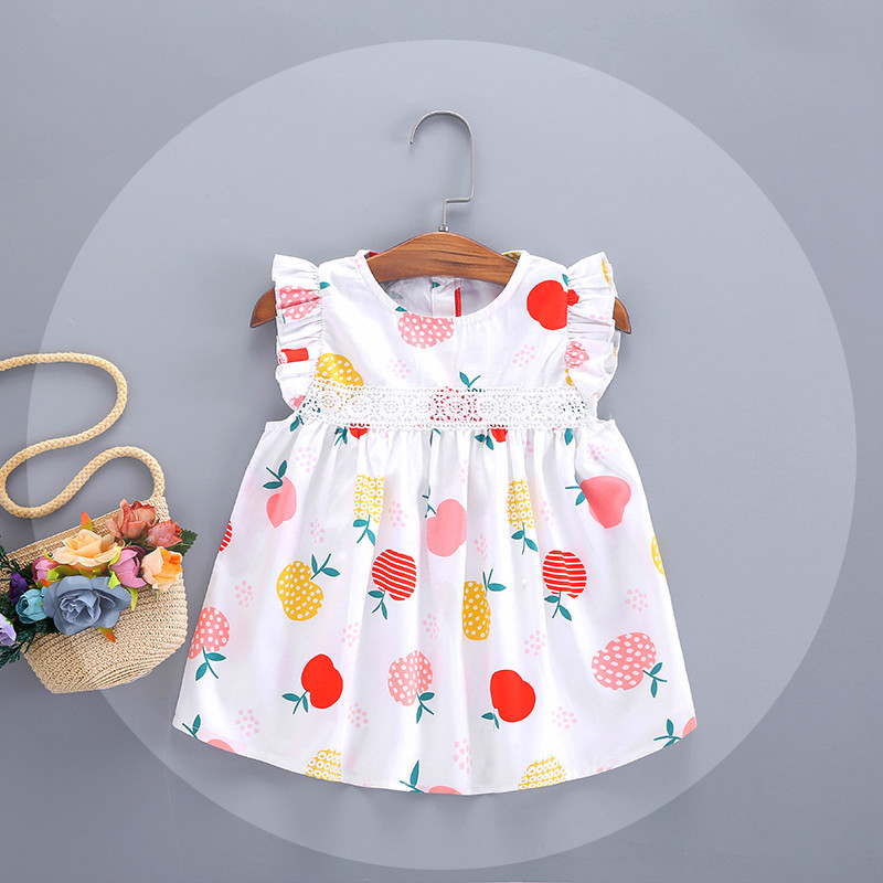 Baby Pineapple Print Dress Blue
