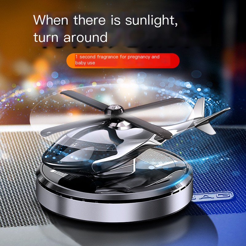Solar Car Perfume Holder - Helicopter Design
