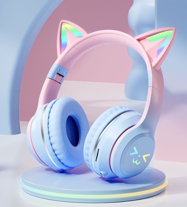 Children's headphones in use