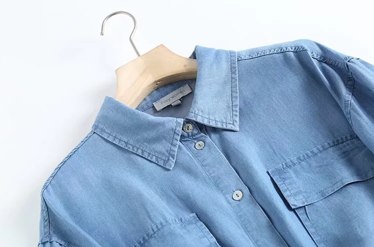 Vestido de denim Tencel Imagem 1