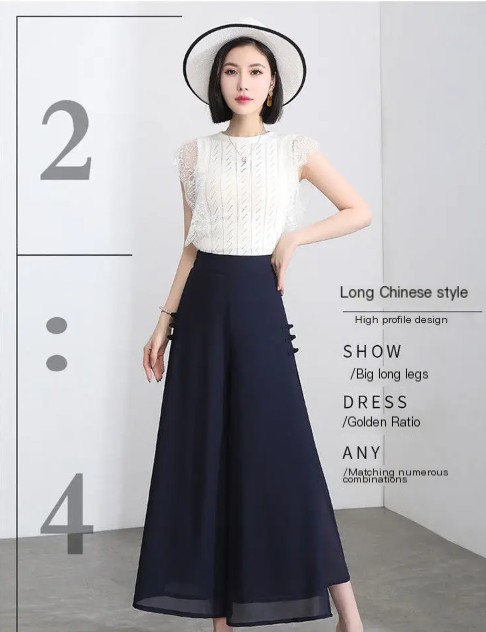 Chiffon Wide-Leg Pants - Image 3