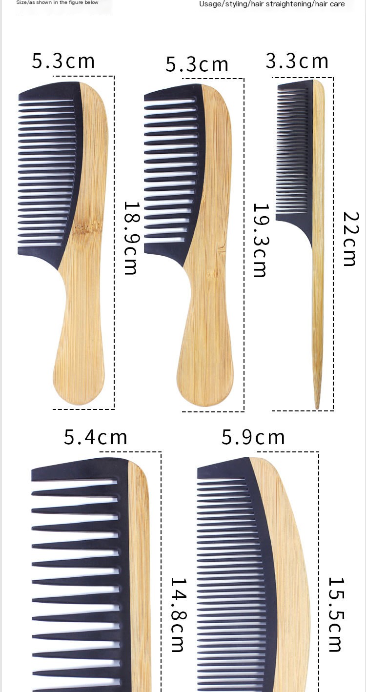 Natural Bamboo Hair Comb Image 4
