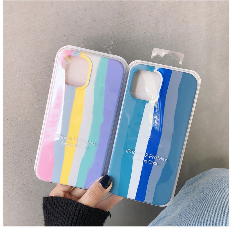 Creative Rainbow Liquid Silicone Phone Case