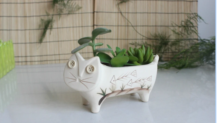 Ceramic Cat Succulent Pot