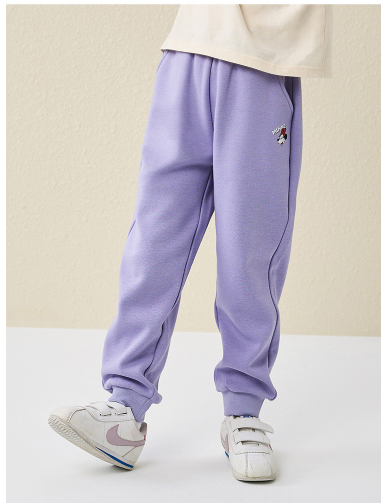 Disney children's clothing boys' knitted non-inverted velvet trousers 2023 autumn new spring and autumn fashion cartoon