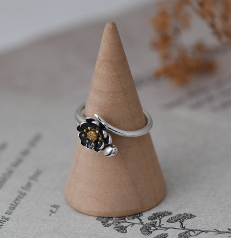 Lotus Silver Ring - Image 1