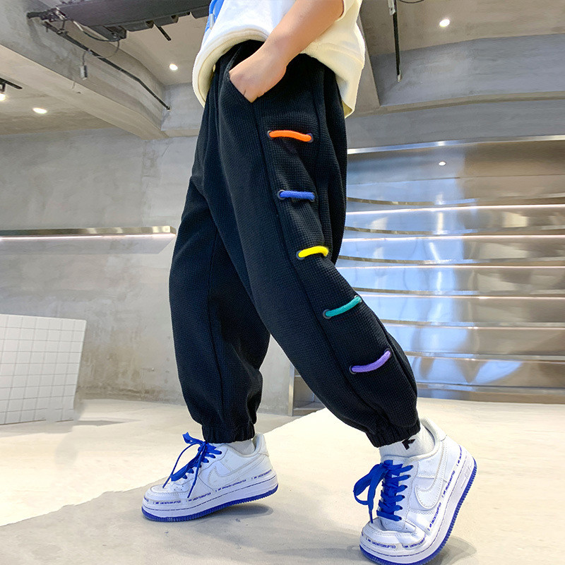 Boys Plus Velvet Thick New Wide Casual Pants image