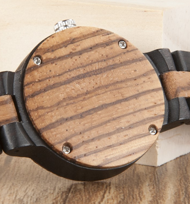 Wooden Couple Watch Close Up