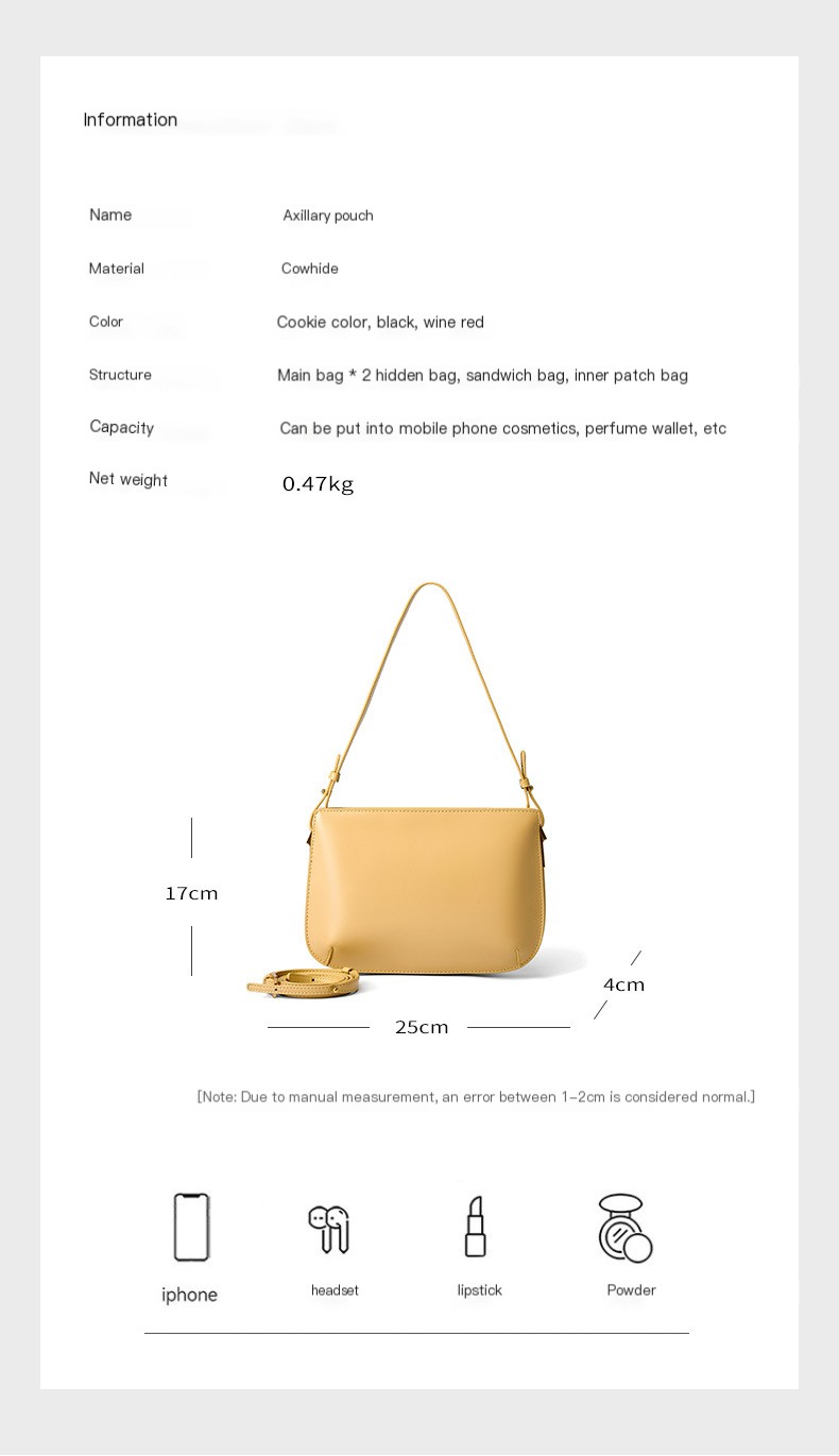Crocodile Texture Underarm Bag