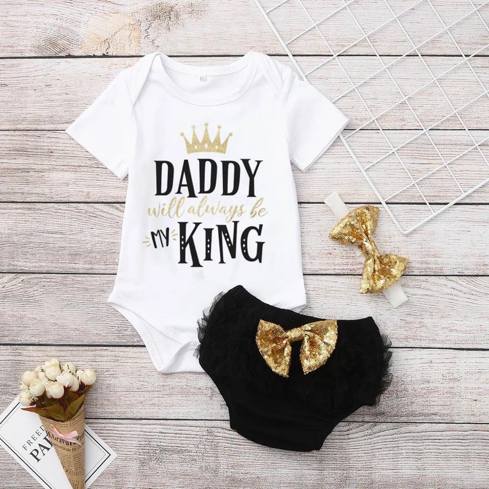 Three-Piece Letter Print Romper Set Image 4