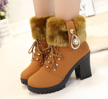 Chunky Heel Martin Boots Image 4