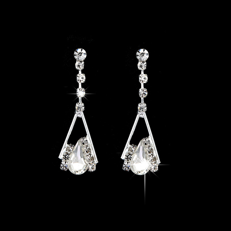 Rhinestone Necklace and Earring Set 4