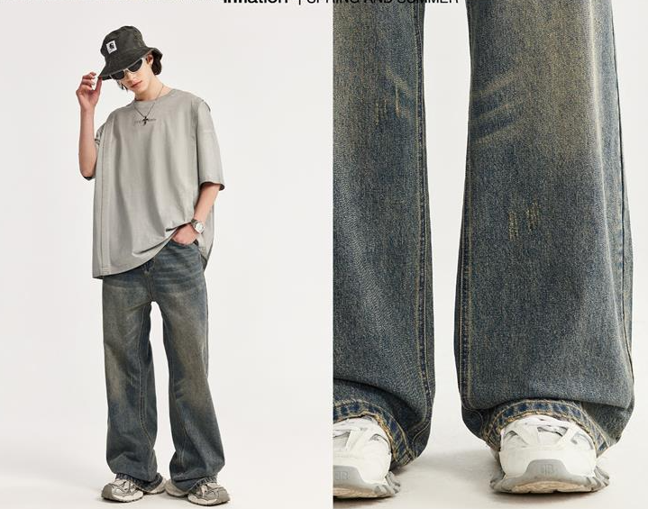 Vintage Washed Jeans Image 4