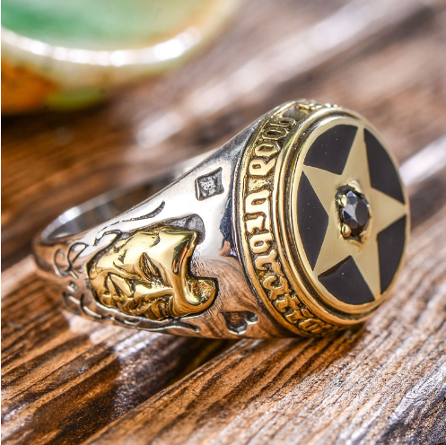 S925 Silver Pentagonal Ring 2