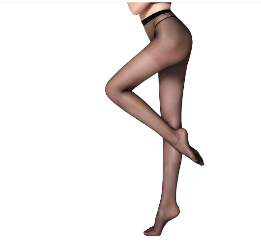 Socks/Bonasi Spring and Summer Ultra-thin Black Socks Black Crotch-Free Pantyhose Invisible Anti-Snag Silk Durable Stockings Thin Section (One Pair)