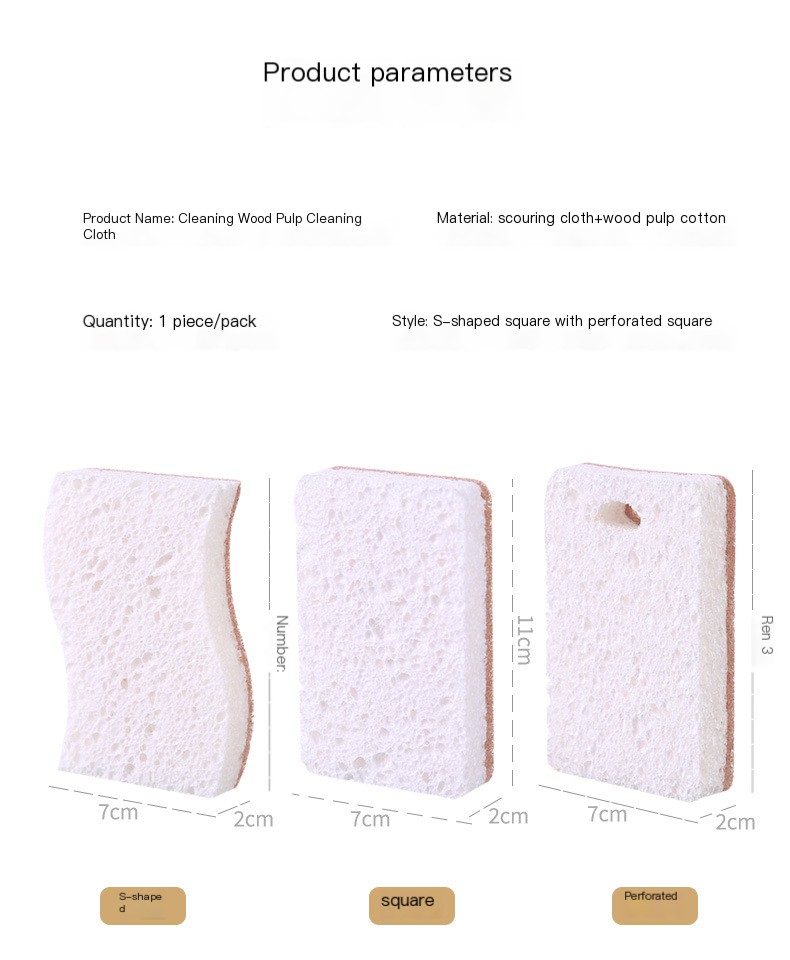 Wood Pulp Cotton Cleaning Sponge