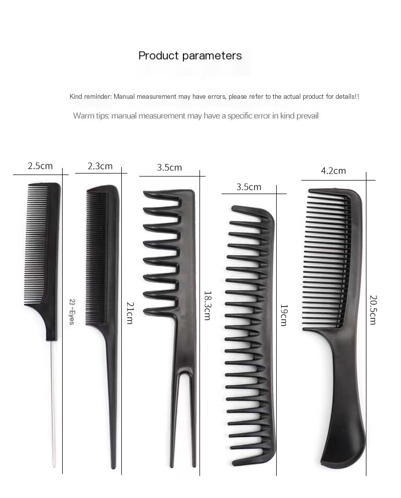 Professional Hair Combs Set Image 1