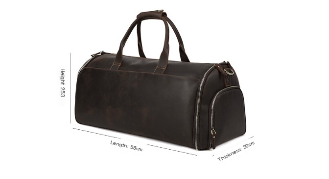 Crazy Horse Leather Retro Duffel Bag