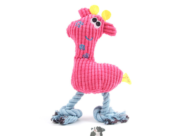 Cute Plush Giraffe in Rose Red