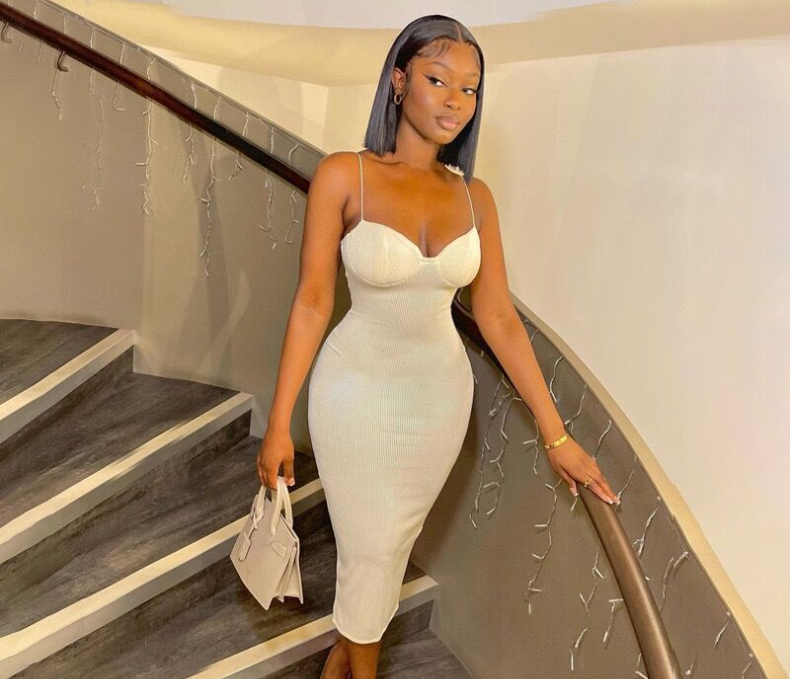 Double Strap Bodycon Dress Image 3