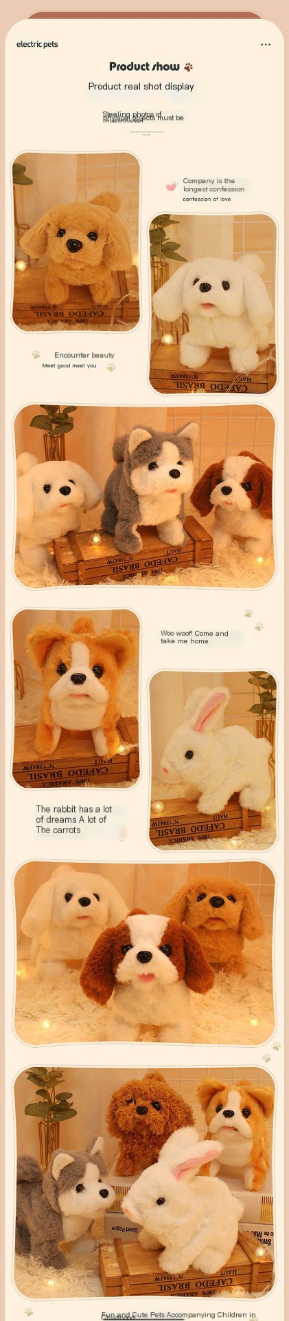 Electric Plush Puppy Toy - Interactive Feature