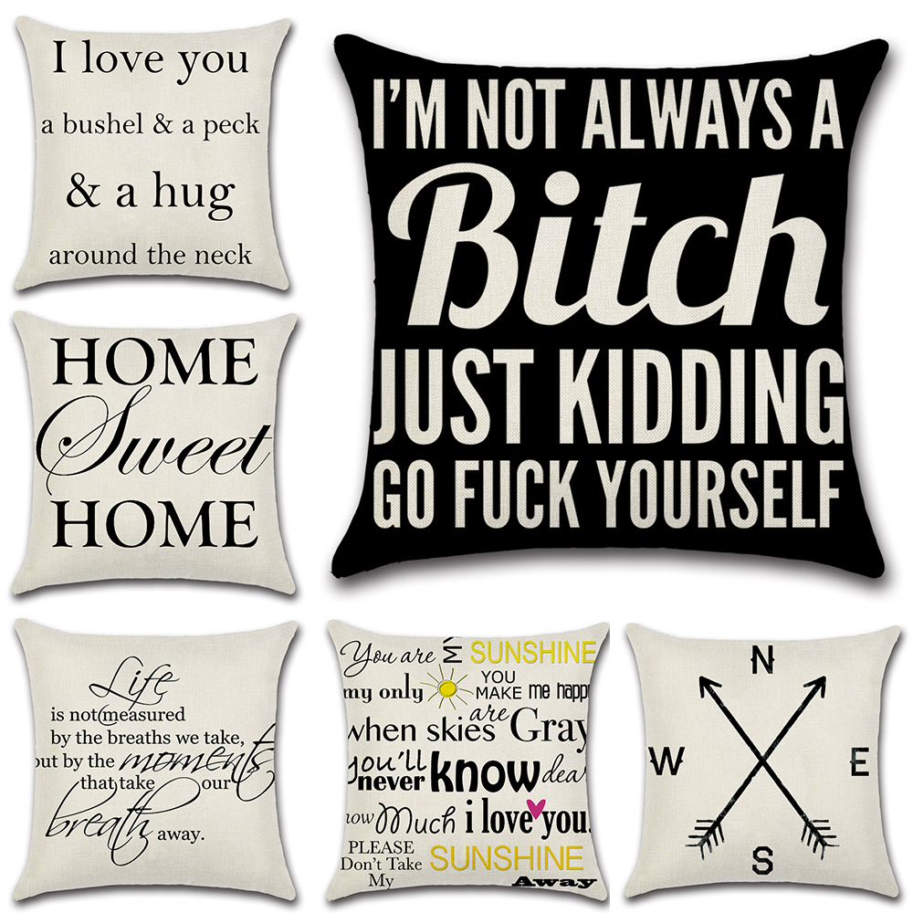 Love-themed pillow covers