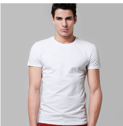 Men's Short Sleeve Plain T-Shirt