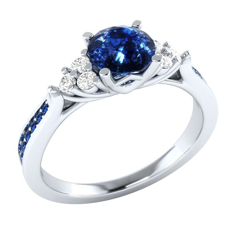 Sapphire Zircon Ring 5