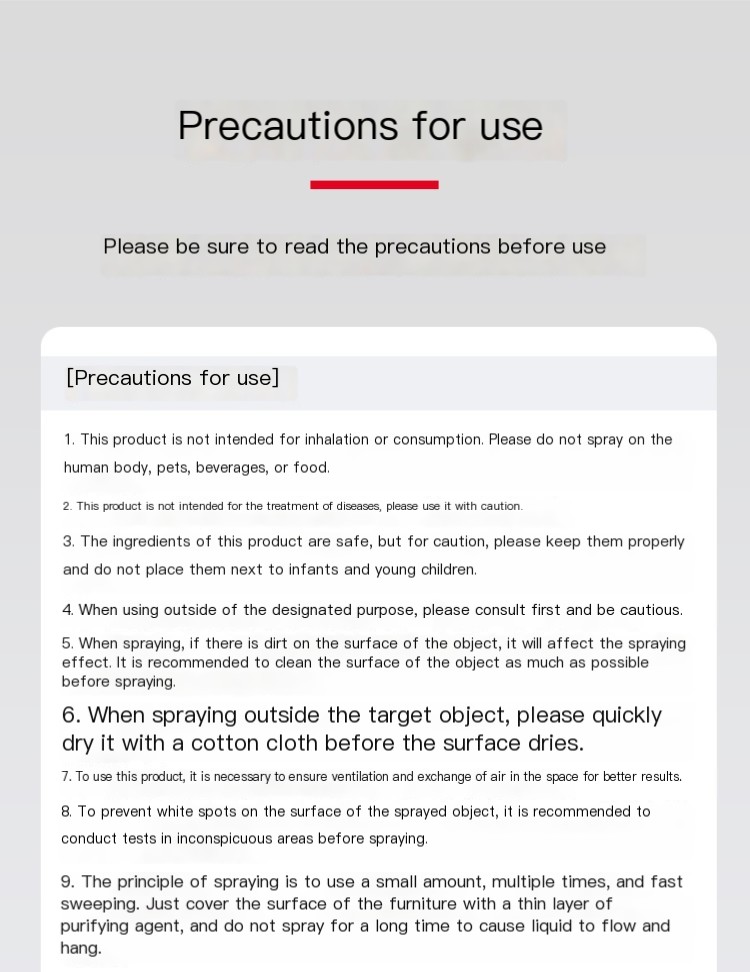 Photocatalyst formaldehyde removal New House formaldehyde removal agent non-photocatalyst titanium dioxide spray decoration deodorant