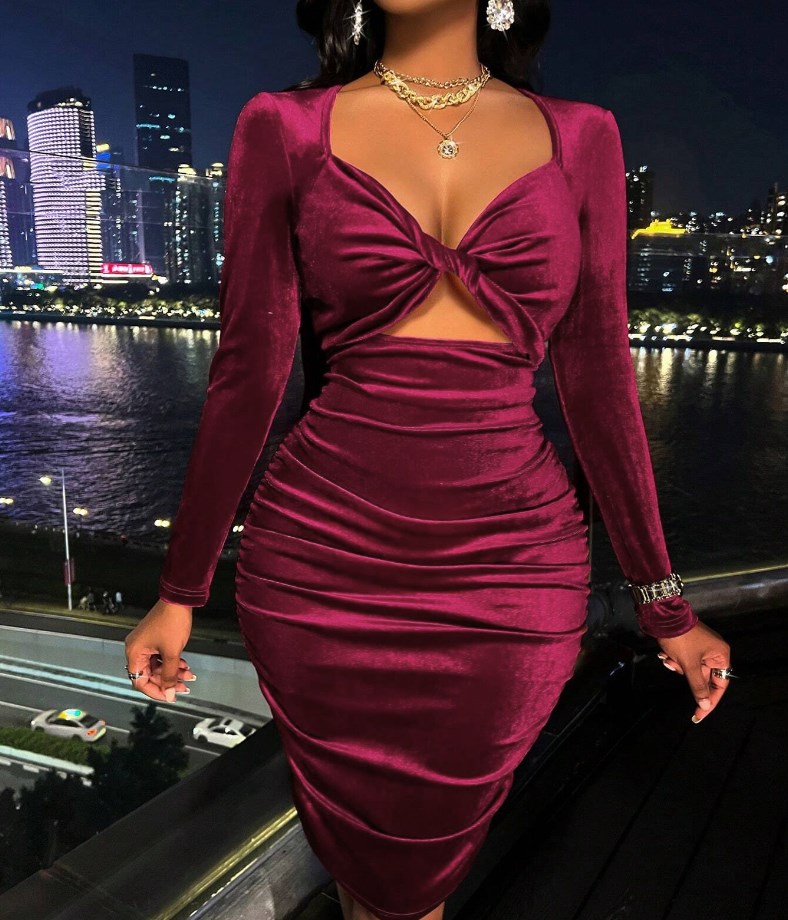 Hollow Out Bodycon Dress Image 4